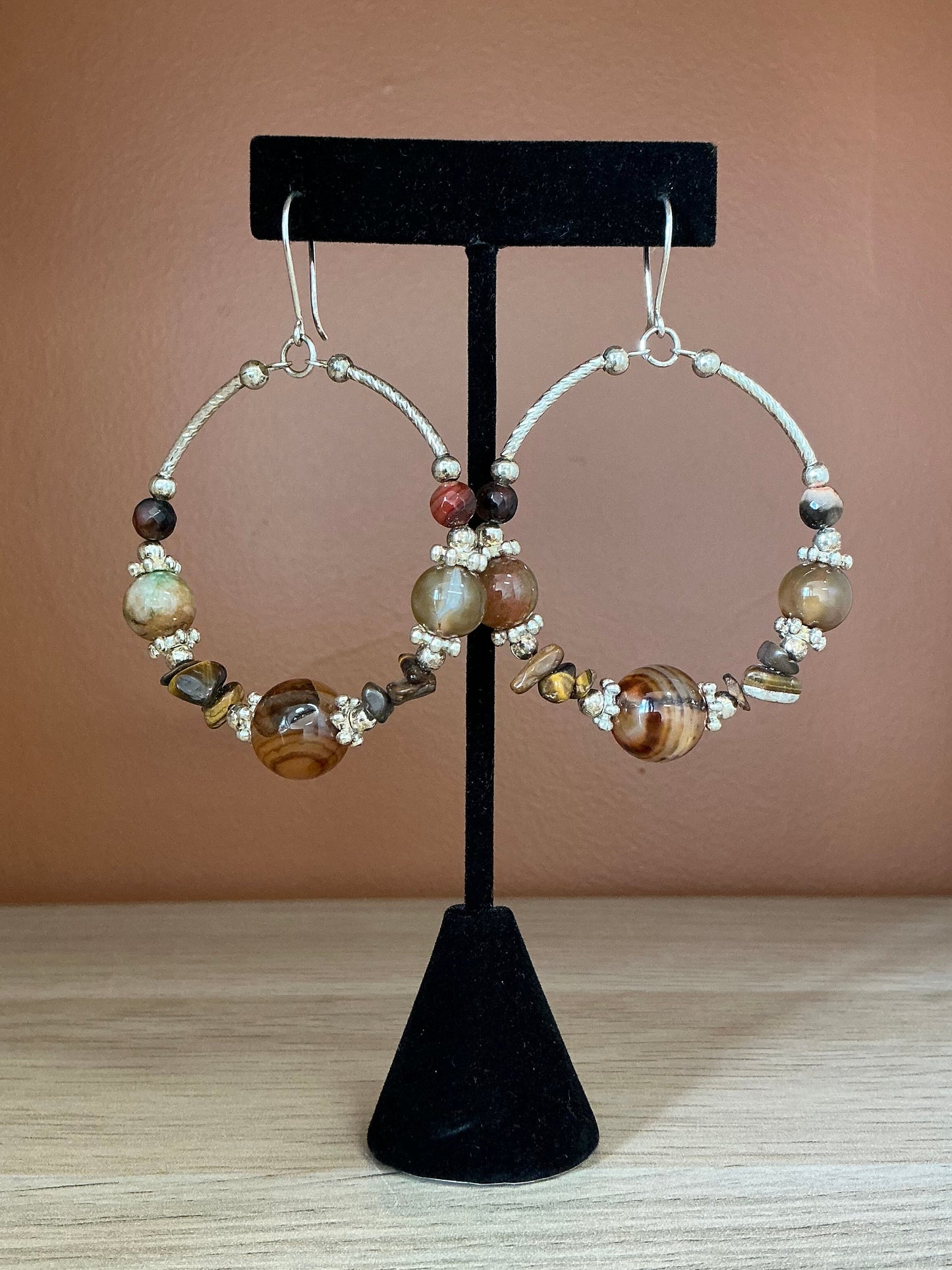 River Pebbles - Hoop Earrings