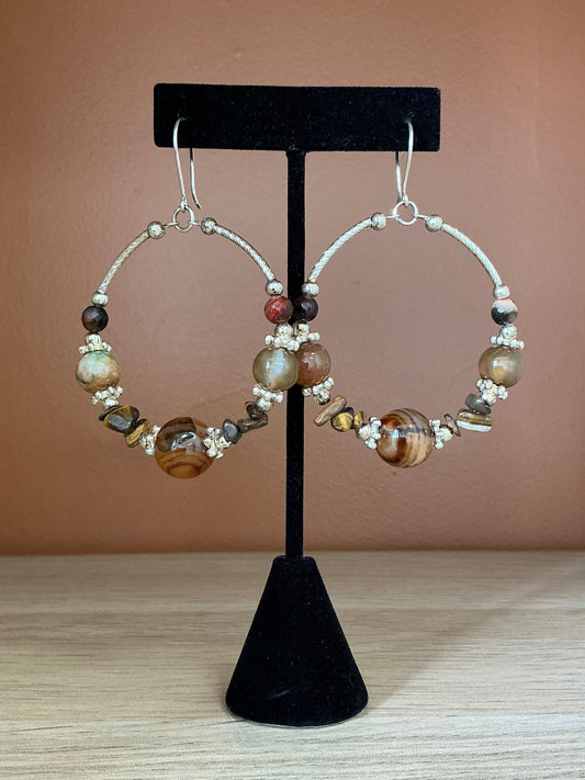 River Pebbles - Hoop Earrings