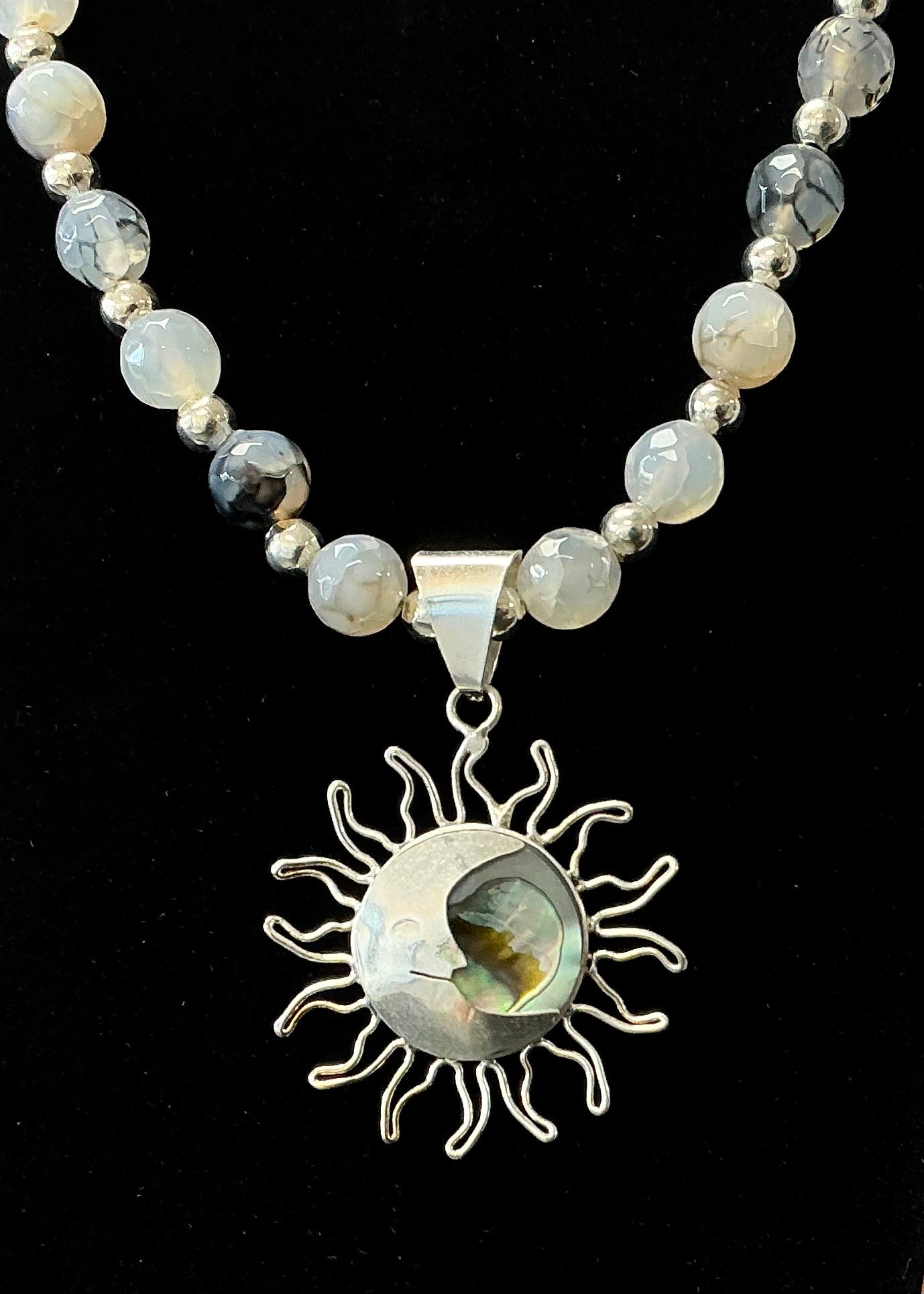 Iridescent Eclipse Necklace & Earring Set