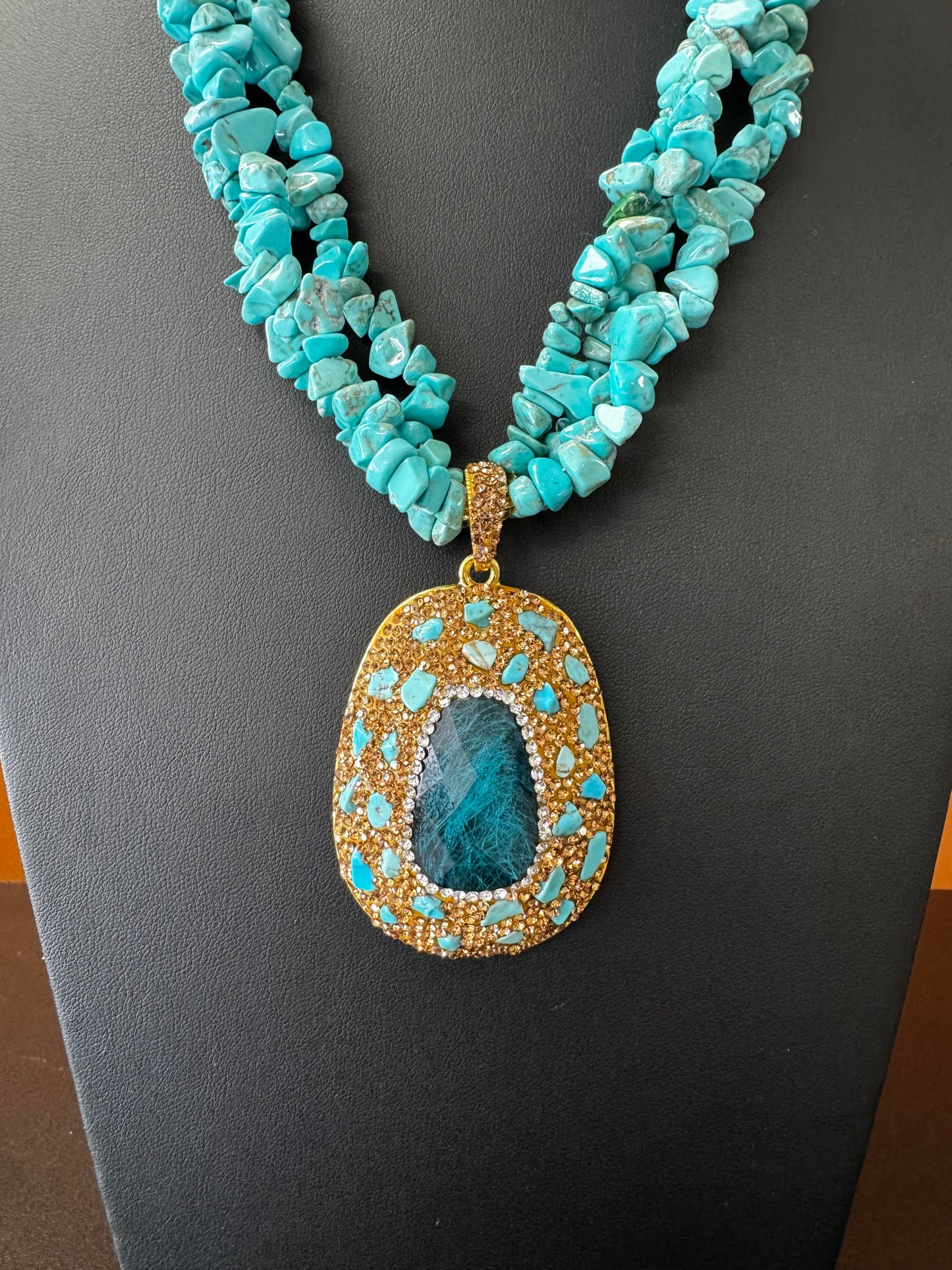 Turquoise Stone Statement Necklace