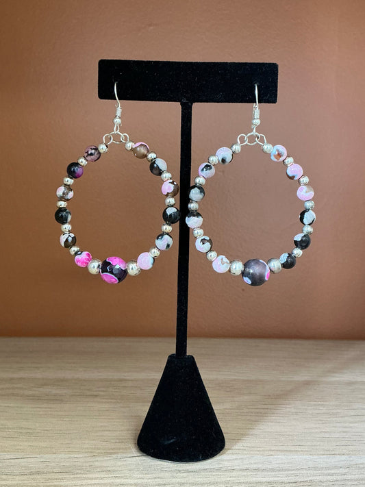 Marbled - Hoop Earrings