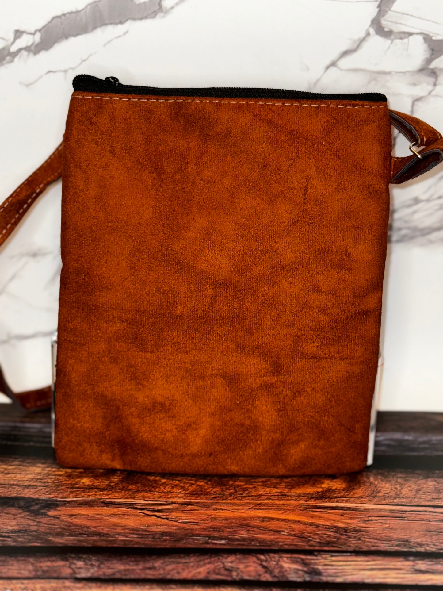 Embroidered Frida Crossbody Passport Bag