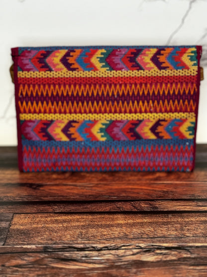 Embroidered Huipil Envelope Crossbody Bag