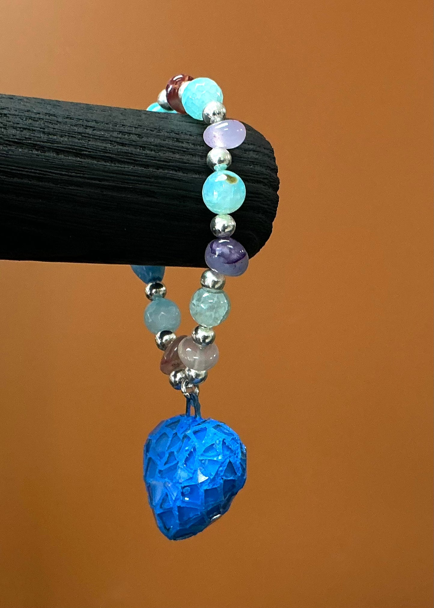 Corazon Vitral Agatas Set - Blue