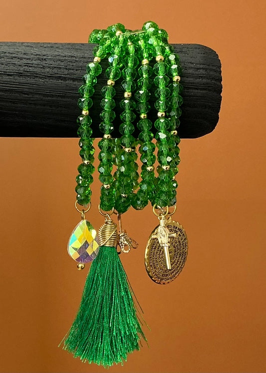 Padre Nuestro Semanario Bracelet - Green