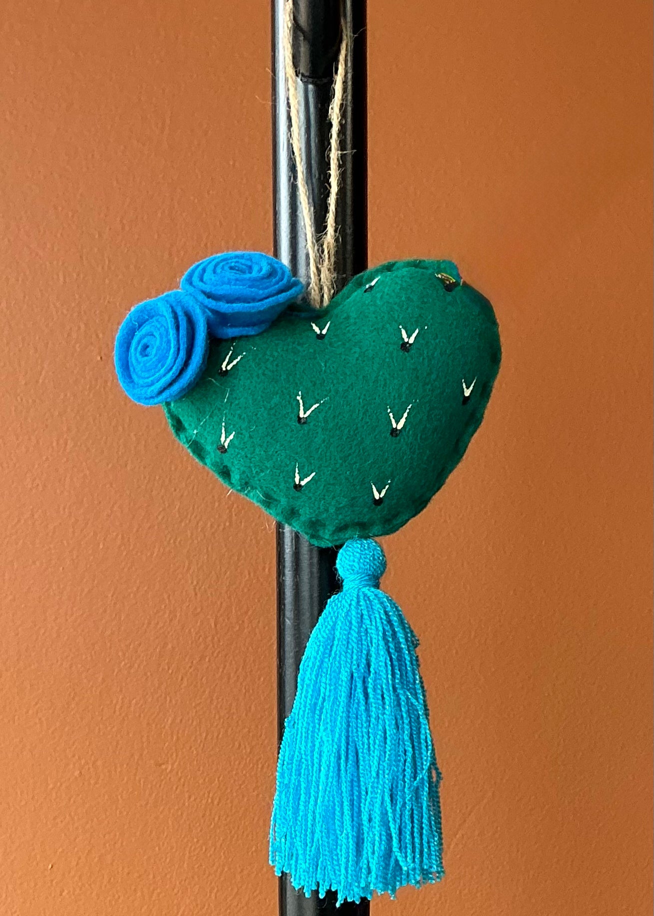 Cactus Heart Bag Charm