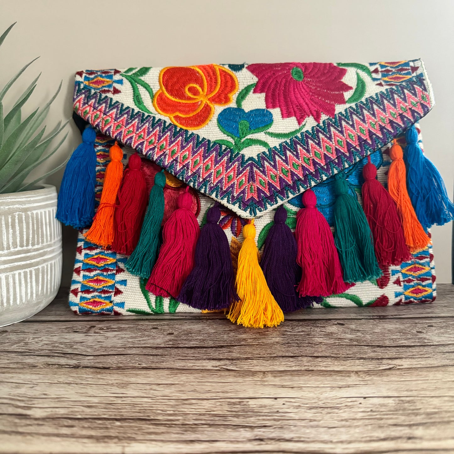 Embroidered Clutch