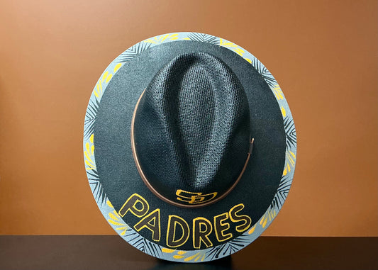 Padres Hand-painted Hat - Black