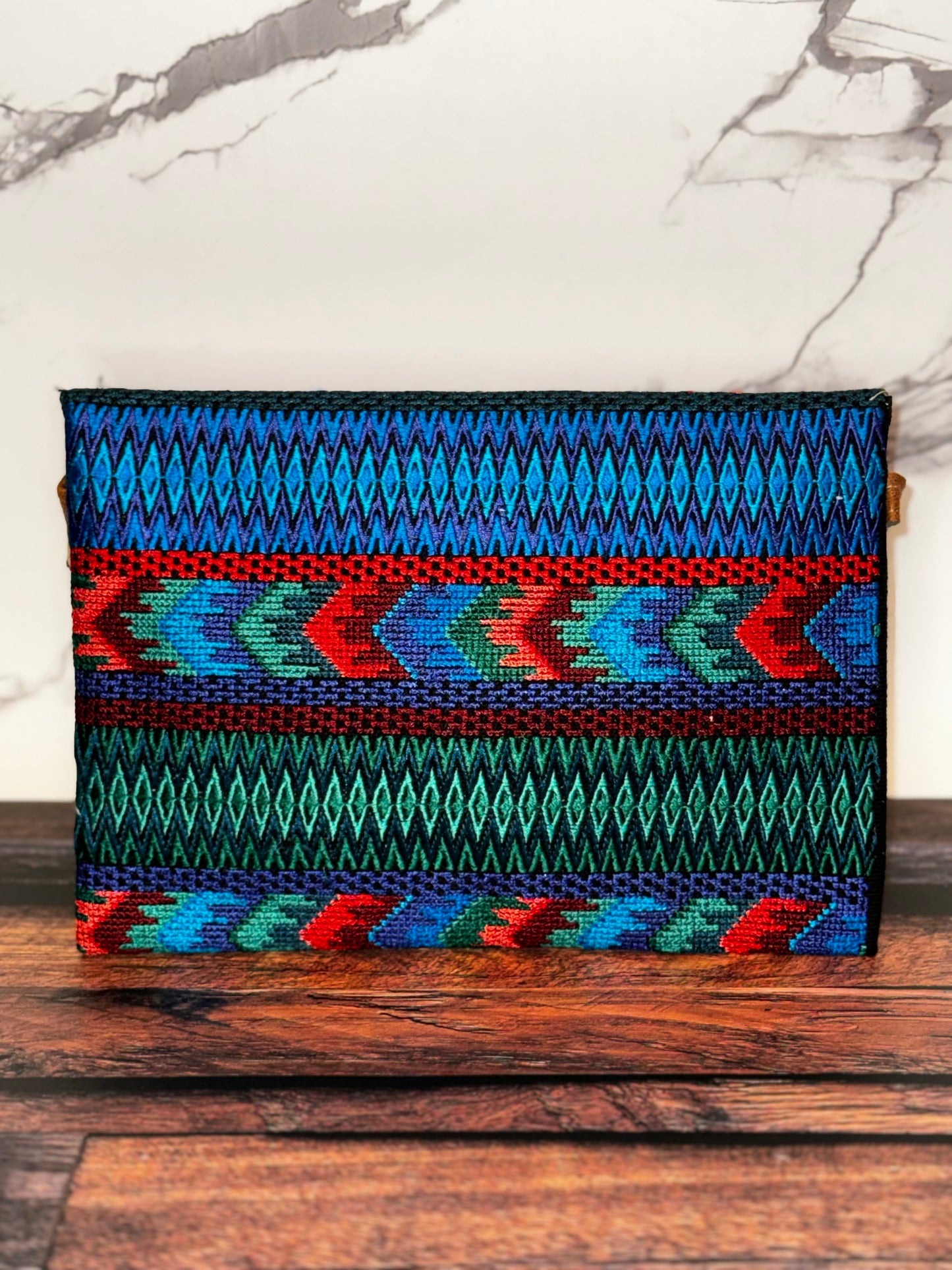 Embroidered Huipil Envelope Crossbody Bag