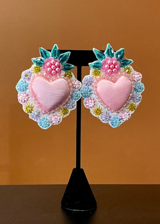 Corazón Durmiente Earrings - Pink