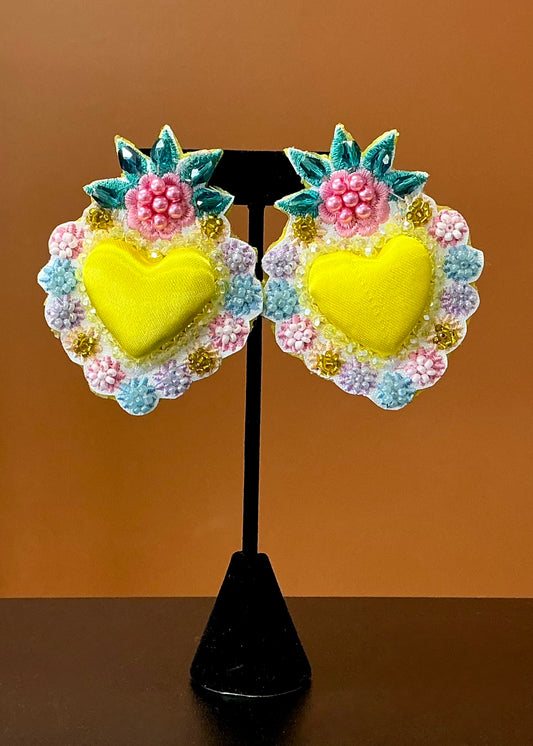 Corazón Durmiente Earrings - Yellow