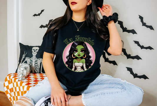 La Zombie Black Tee