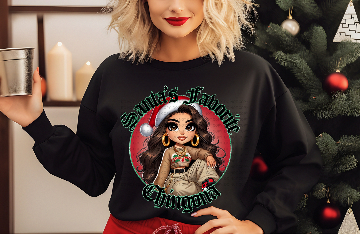 Santa’s Favorite Chingona Crewneck