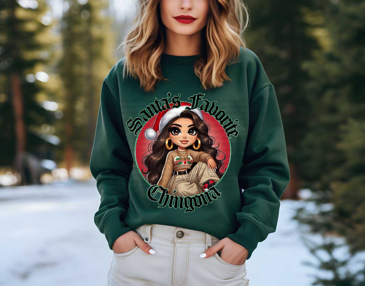 Santa’s Favorite Chingona Crewneck