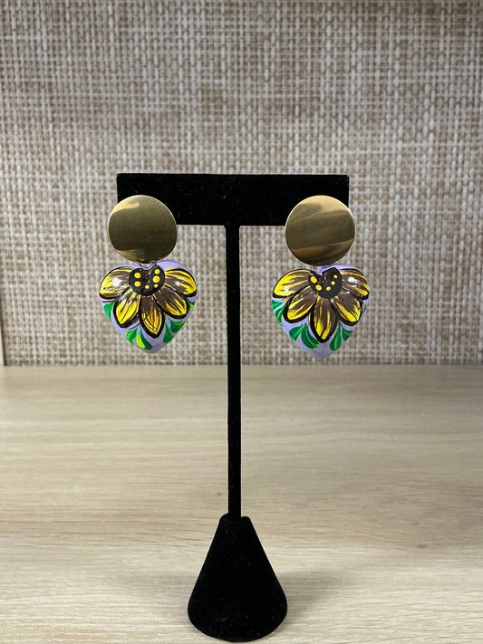 Hand-Painted Ceramic Earrings