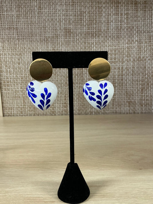 Hand-Painted Ceramic Earrings