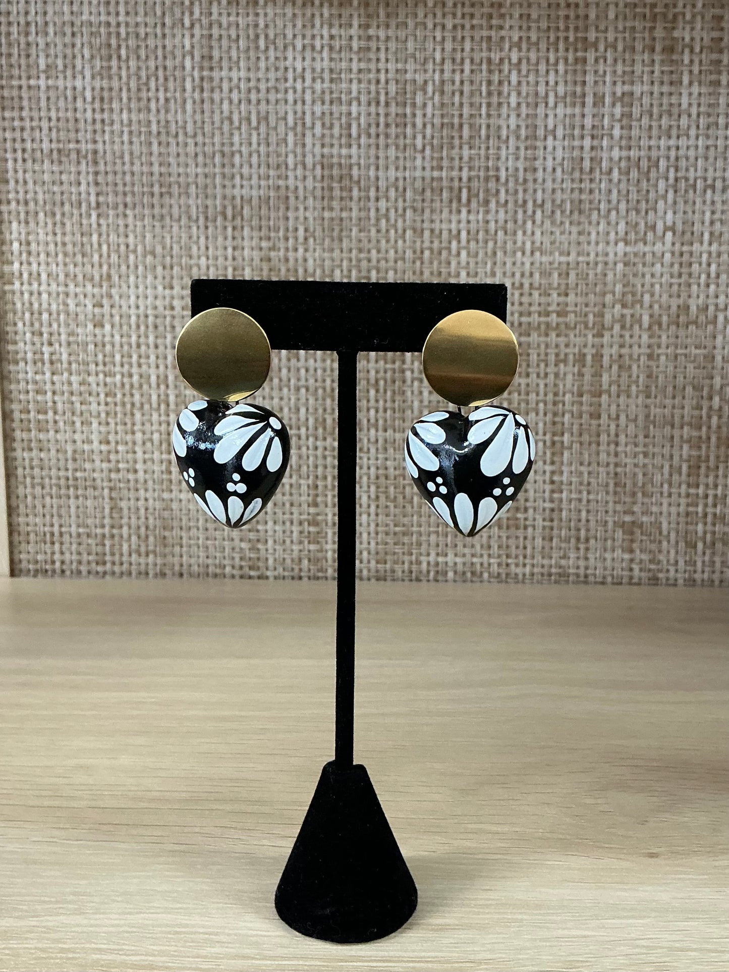 Hand-Painted Ceramic Earrings