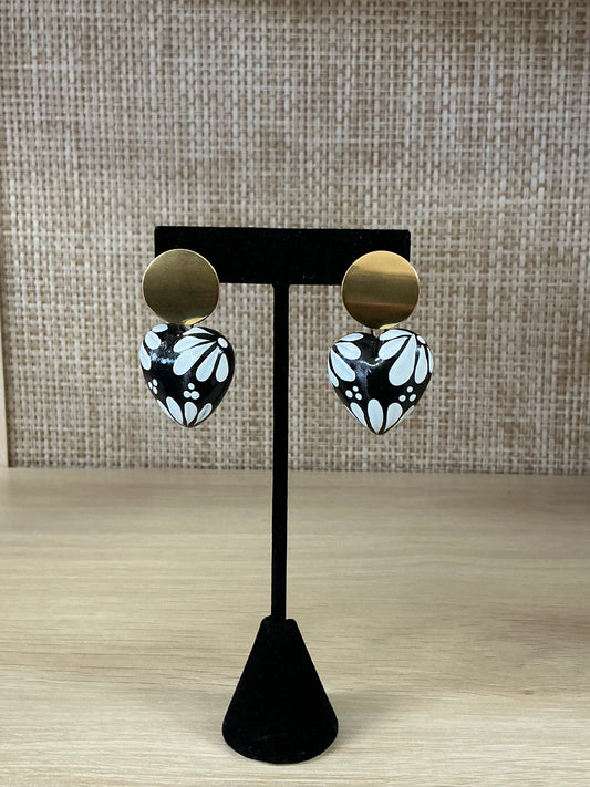 Hand-Painted Ceramic Earrings