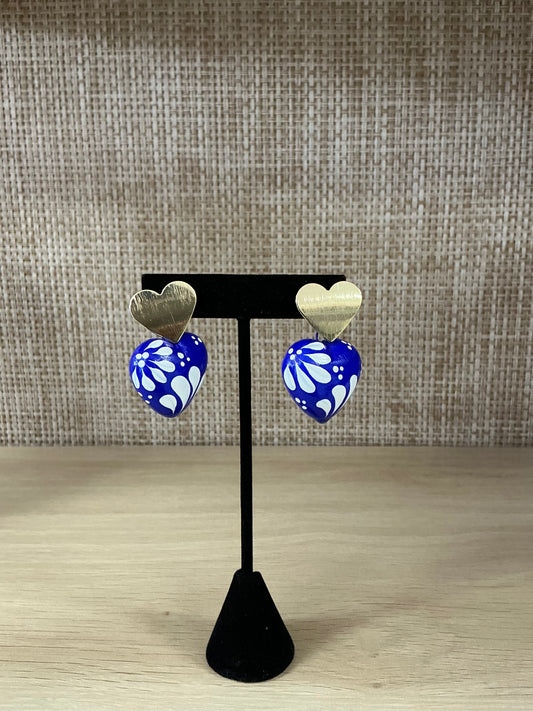 Hand-Painted Ceramic Earrings