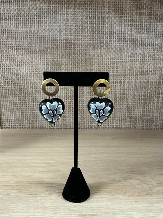 Hand-Painted Ceramic Earrings