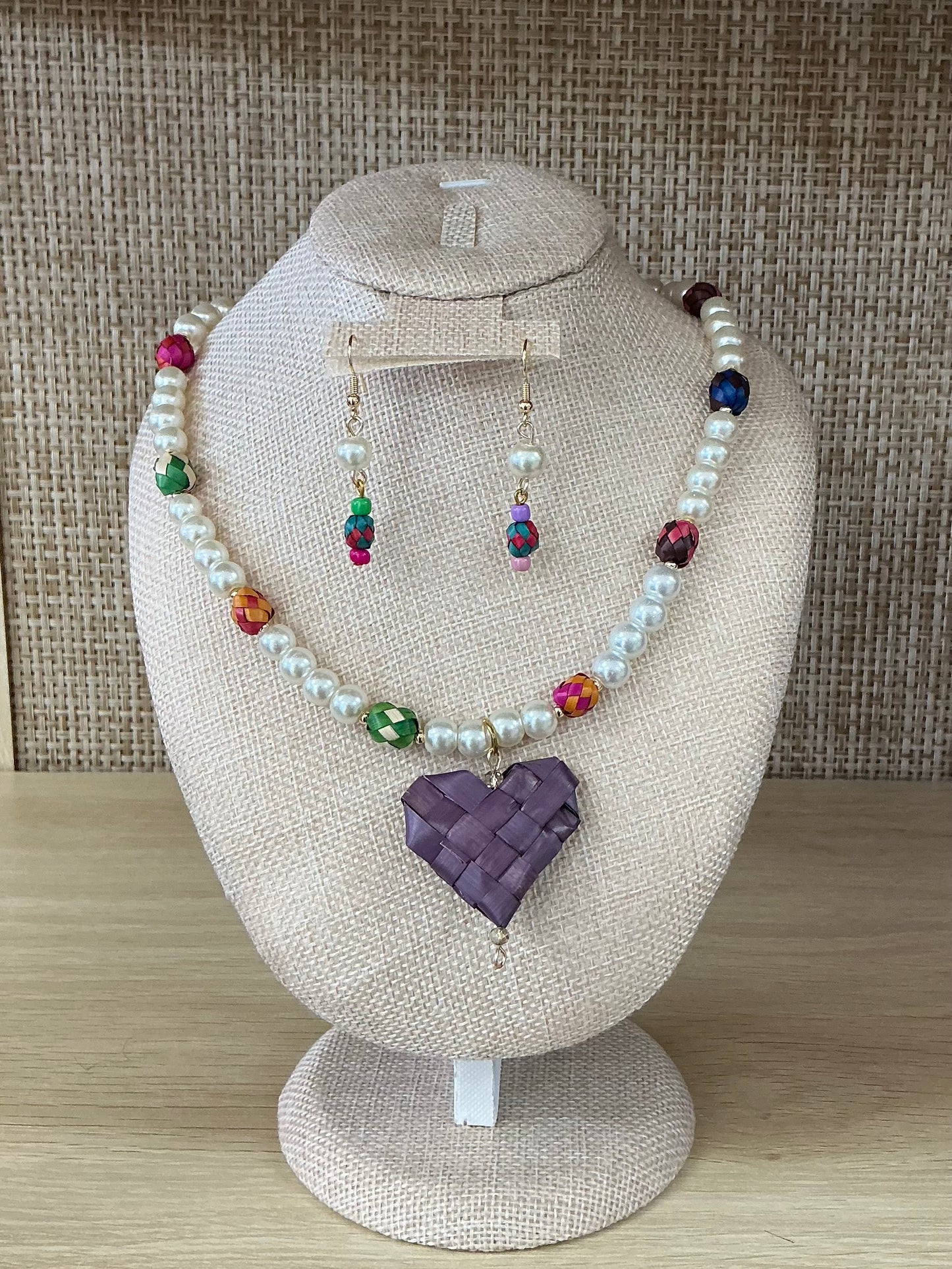 Corazón de Palma Necklace & Earrings Set