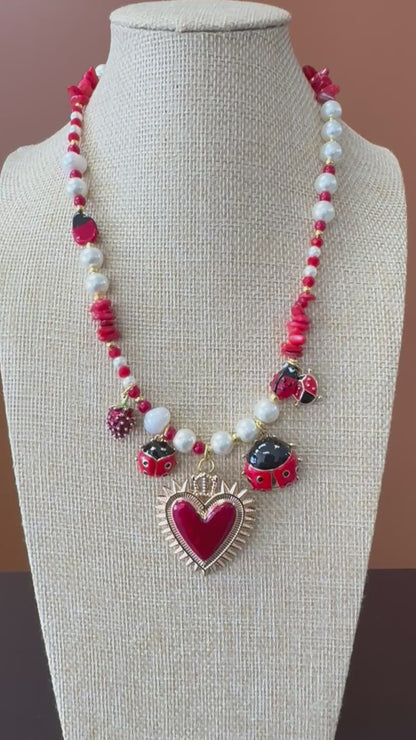 Ladybug Corazon Necklace
