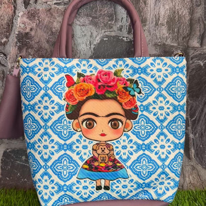 Artesanal Yute Handbag, Frida Lavender