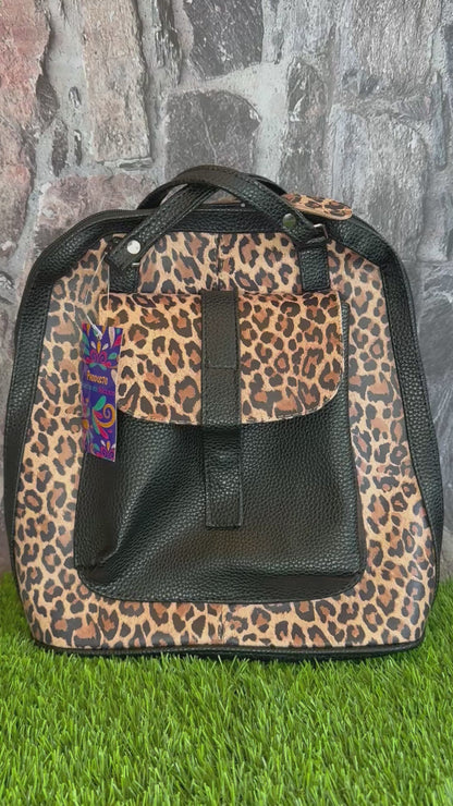 Artesanal Leopard Backpack