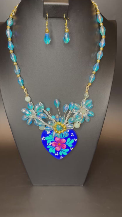 Corazon Pintado Necklace & Earrings